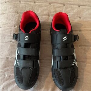 Peloton Black and Red Athletic Shoes